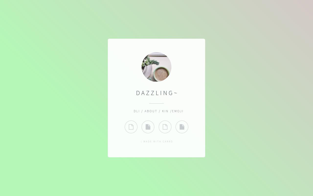 Carrd profile picture for @dazzling